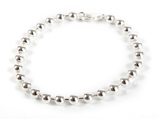 BRACELET BOULES ARGENT -