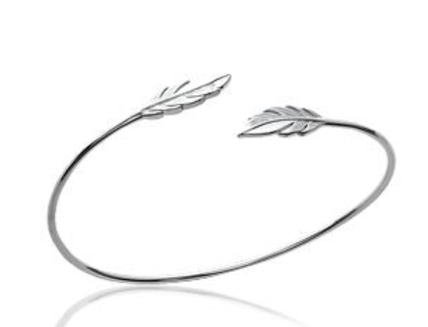 Bracelet Femme Argent Plume