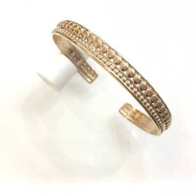 JONC AU CONTOUR PERLES FINES ET ÉPAISSES EN PLAQUE OR