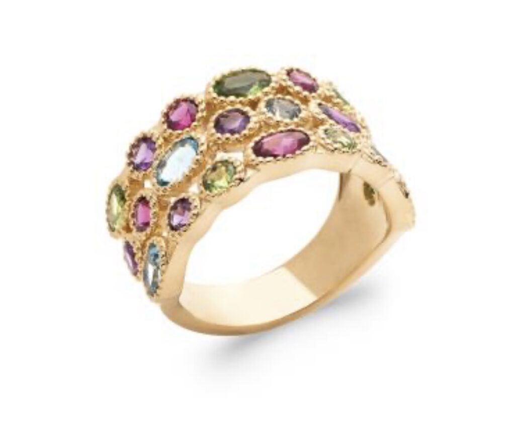 Luxenter Boucles D'oreilles En Cristal Multicolore Finies En Or Jaune 18k   Salblai Multicolore Cww32 1 Frb5