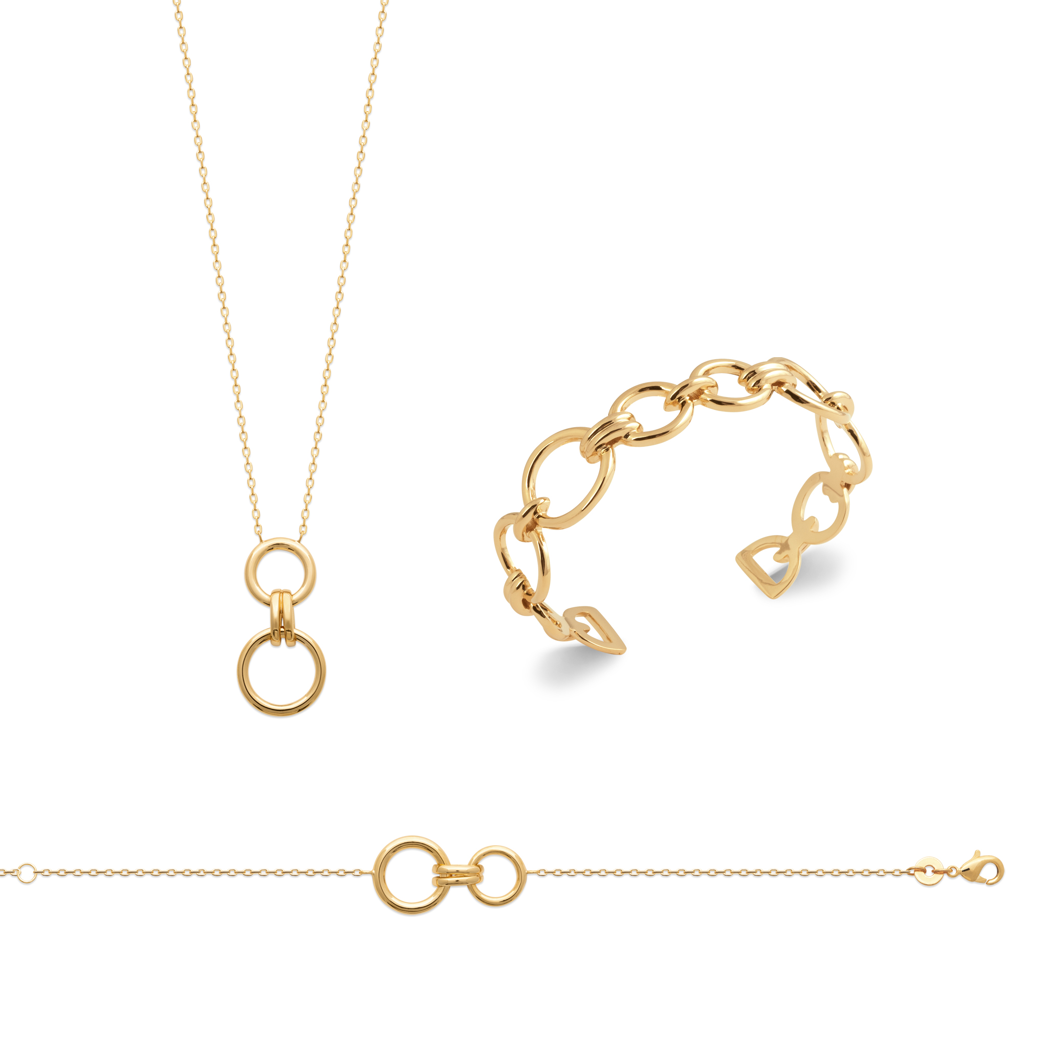 BRACELET JONC FACON CHAINE