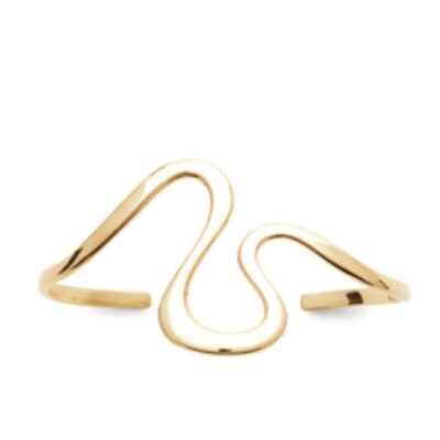 BRACELET JONC PLAQUÉ -OR ONDULÉ – Élégance Moderne et Raffinement Intemporel