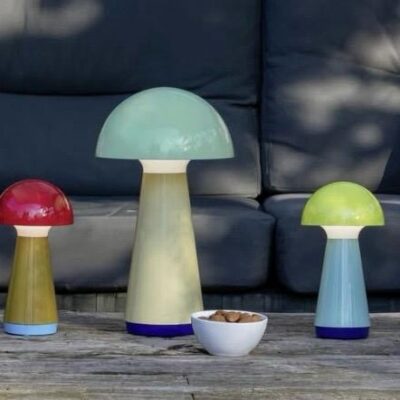 LAMPE CHAMPIGNON TOUCH RECHARGEABLE DESIGN COLORÉ ET NOMADE